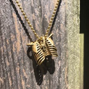 VERAMEAT HEARTS AFLUTTER RIB CAGE NECKLACE